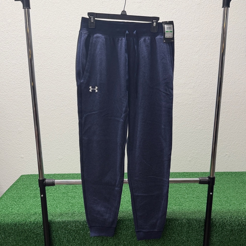 Under Armour Hustle Fleece Men's Navy Blue Joggers size Large